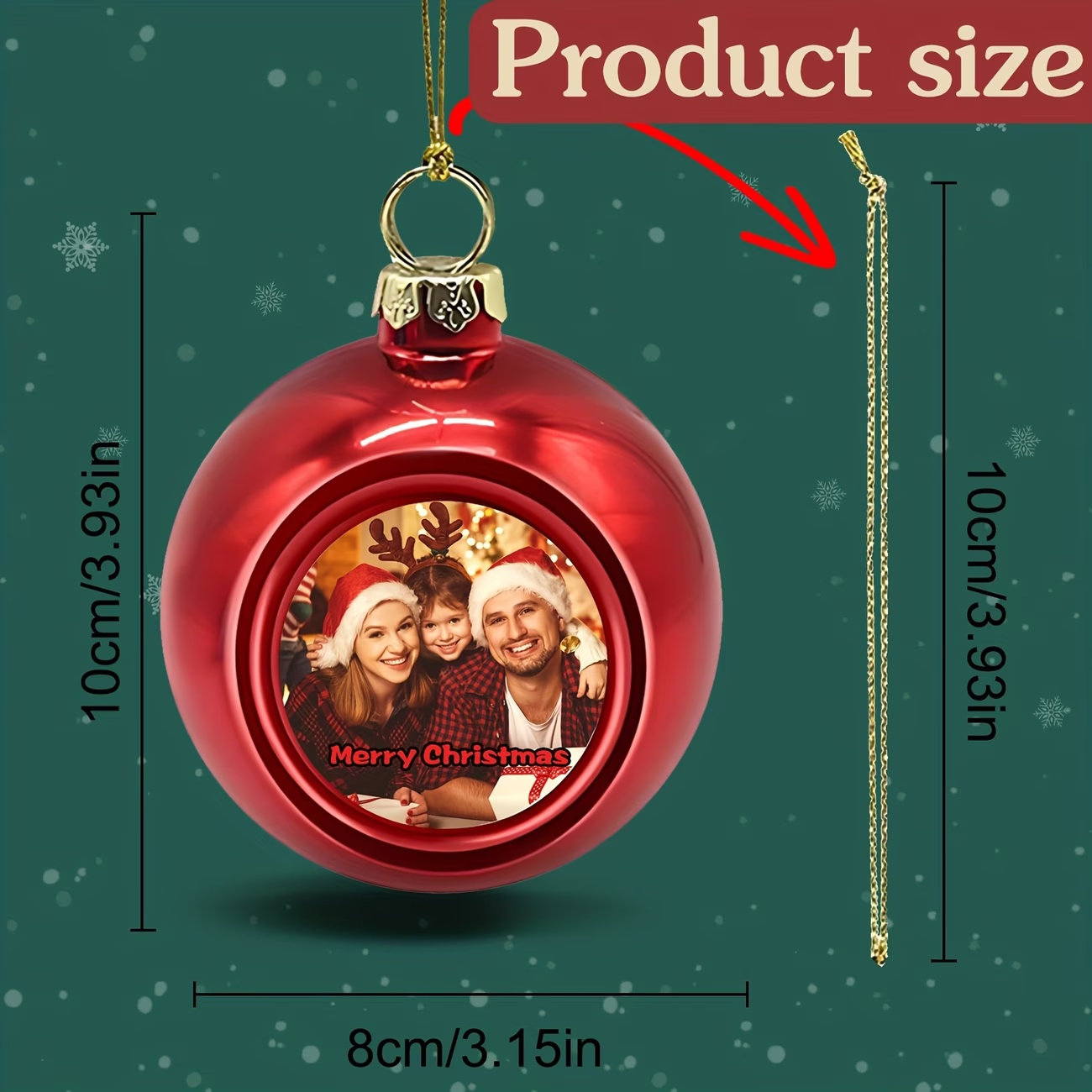 Custom Photo Christmas Ornamen - مراجعة Home Decor Xmas Tree وسعره