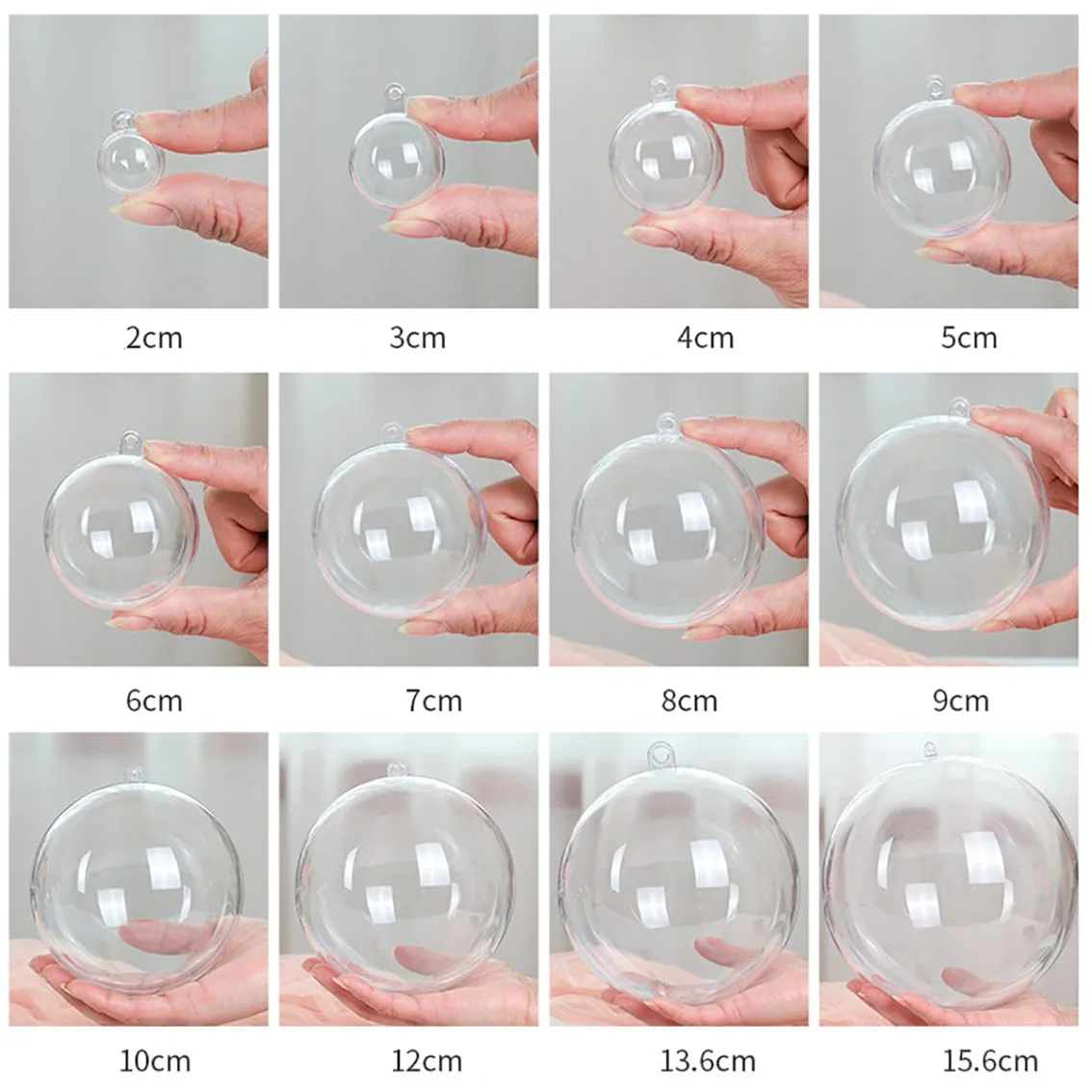 1-20CM Transparent Balls Hollo - مراجعة Home Decor Xmas Tree وسعره