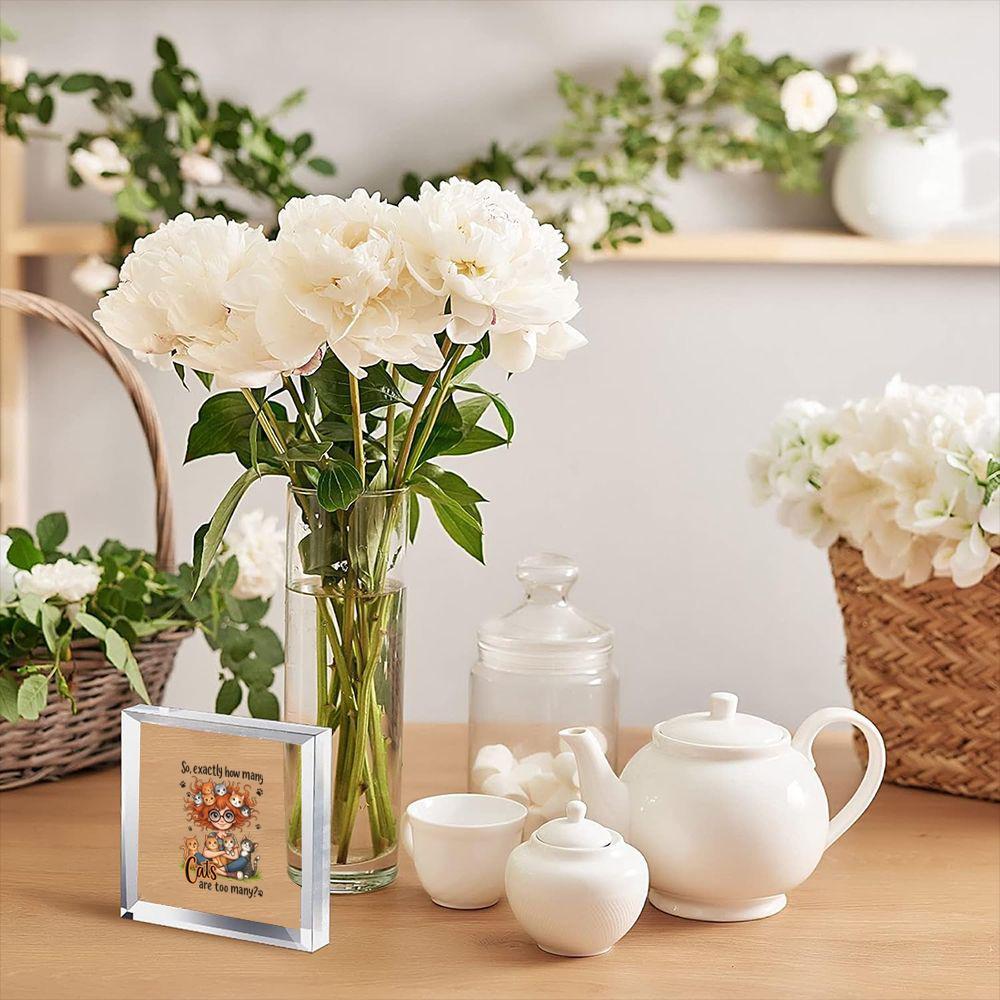 Cute Acrylic Cat Desk Decor, C - مراجعة Home Decor How To وسعره