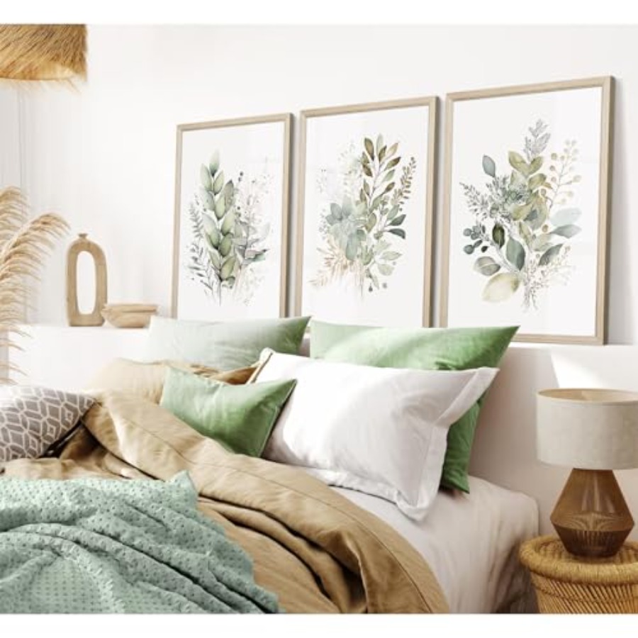 Boho floral wall art set of 3  - مراجعة Watercolor Poster Print وسعره