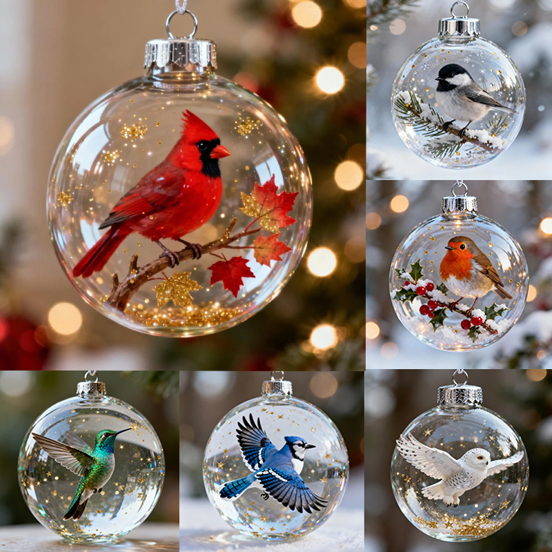 Nature's Birds Clear Christmas - مراجعة Home Decor Xmas Tree وسعره