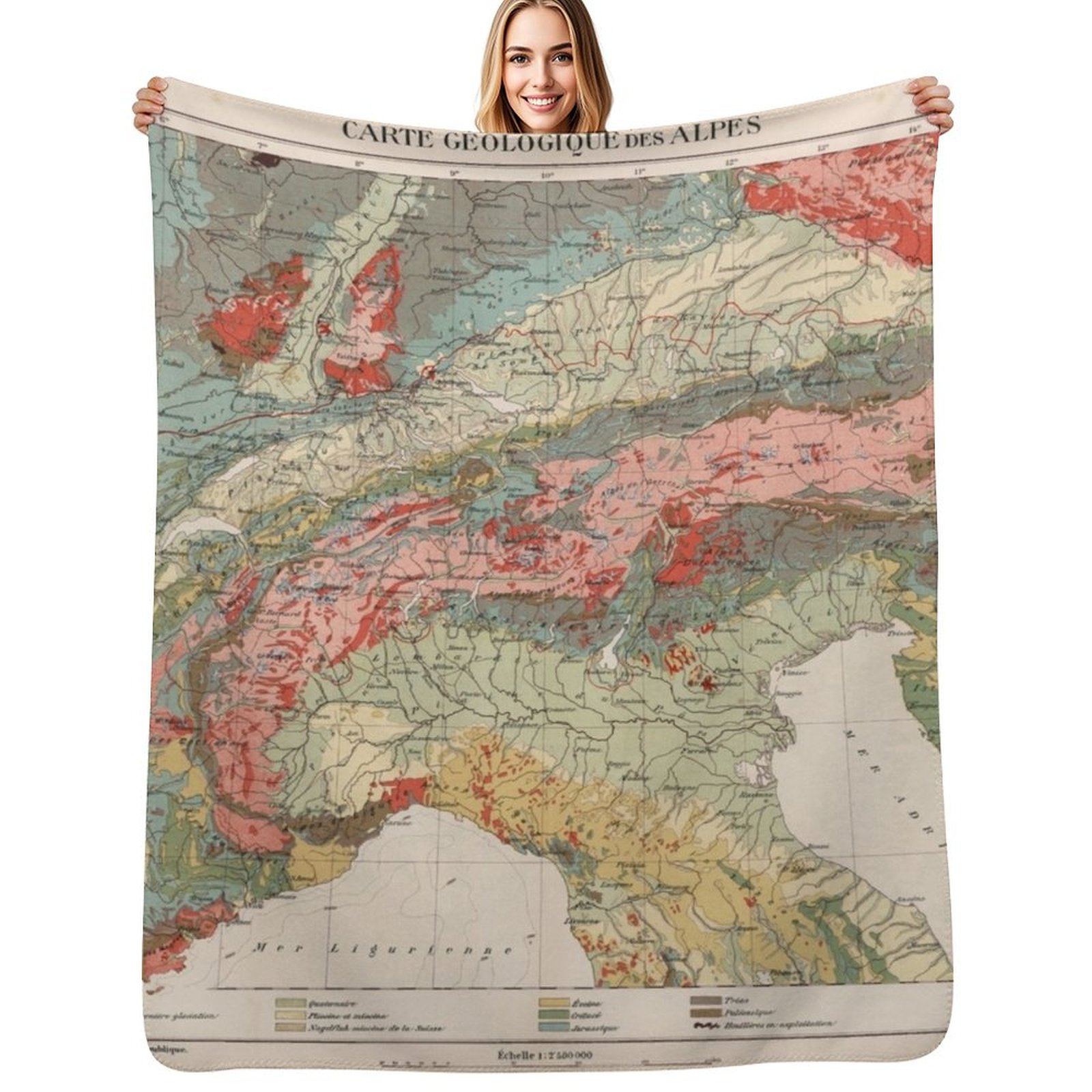 Vintage Alps Geology Map (1921 - مراجعة Home Decor Range وسعره
