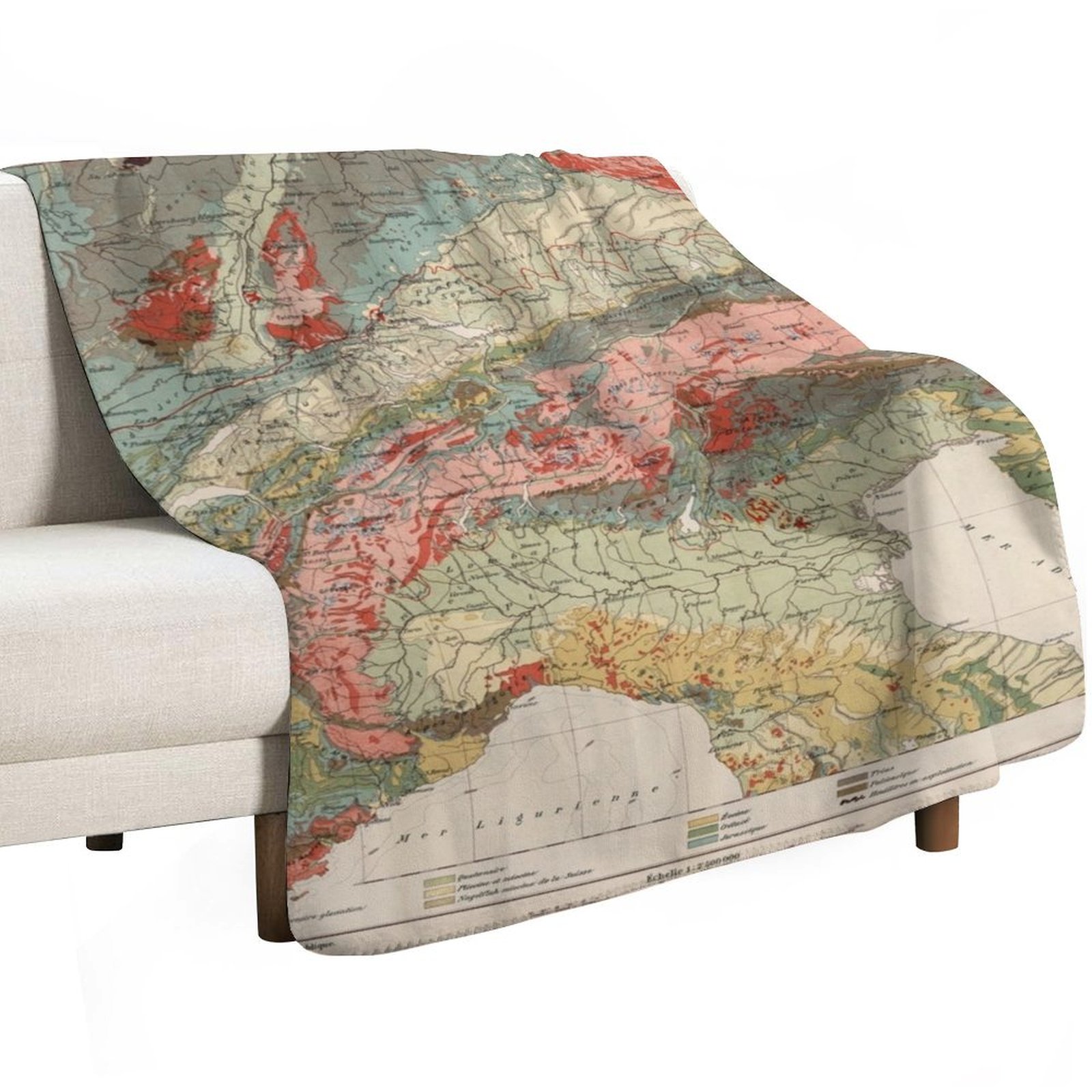 Vintage Alps Geology Map (1921 - مراجعة Home Decor Range وسعره
