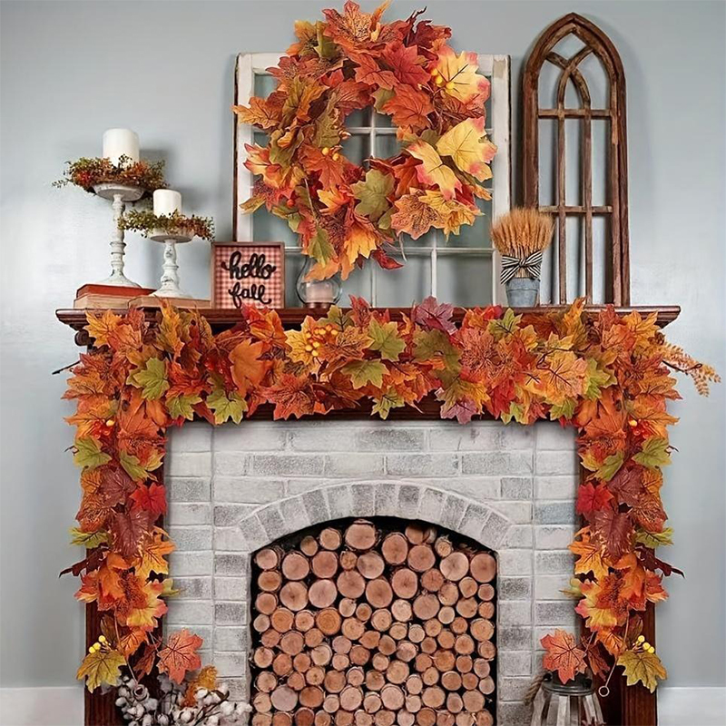 2M Artificial Fall Maple Leaf  - مراجعة Victory Home Decor وسعره