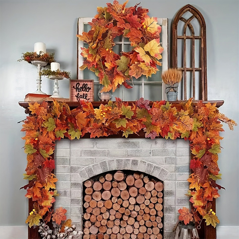 2M Artificial Fall Maple Leaf  - مراجعة Victory Home Decor وسعره