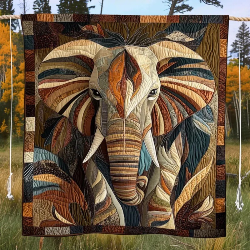 Elephant Quilt – Quilted Blank - مراجعة Neutral Throw Blanket وسعره