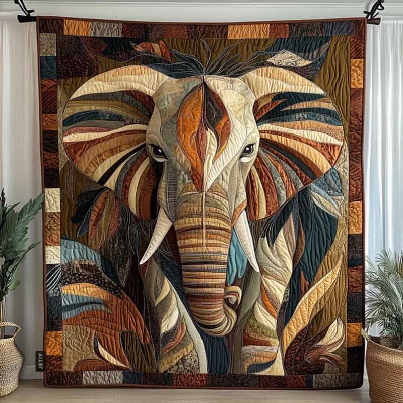 Elephant Quilt – Quilted Blank - مراجعة Neutral Throw Blanket وسعره