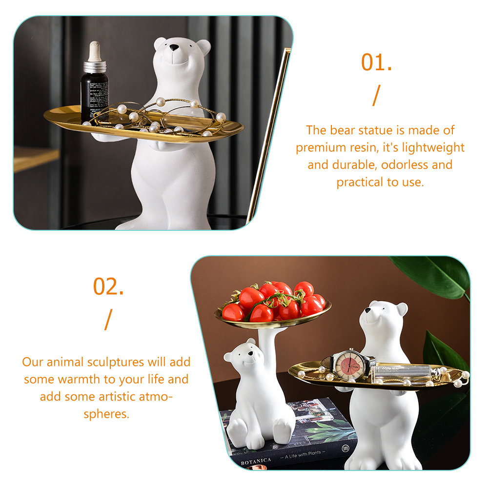 Resin Bear Storage Tray with R - مراجعة Home Decor Organizer وسعره