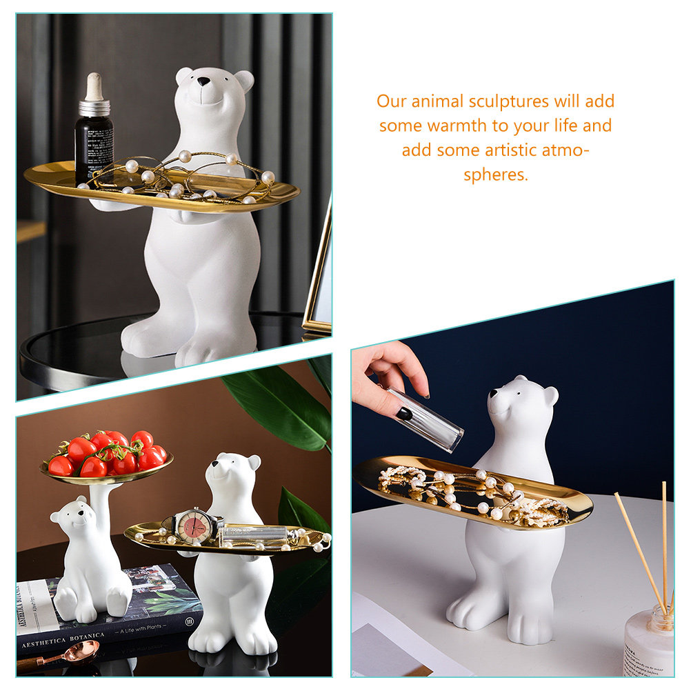 Resin Bear Storage Tray with R - مراجعة Home Decor Organizer وسعره