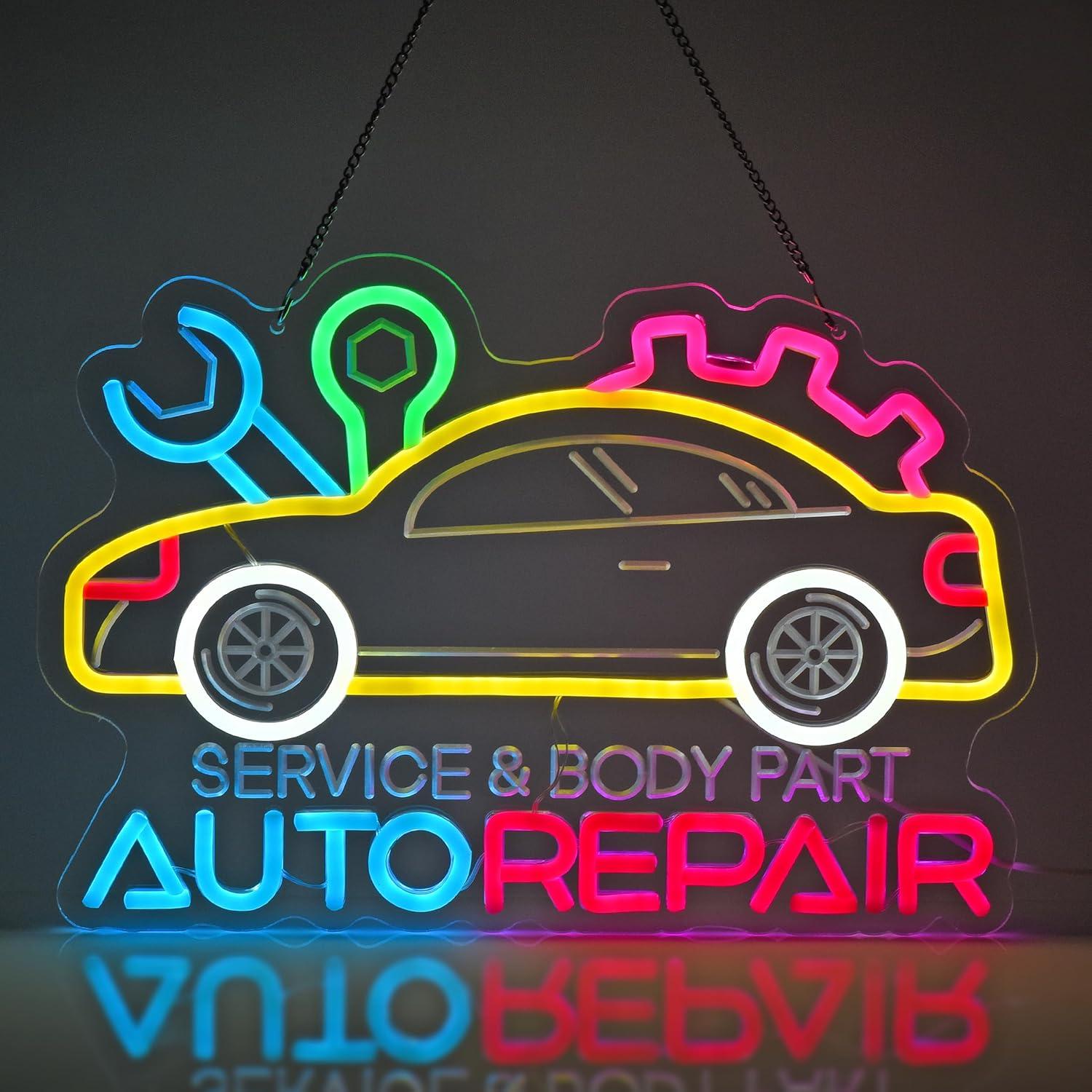 Auto Repair Neon Sign Neon Lig - مراجعة Home Decor Shop وسعره