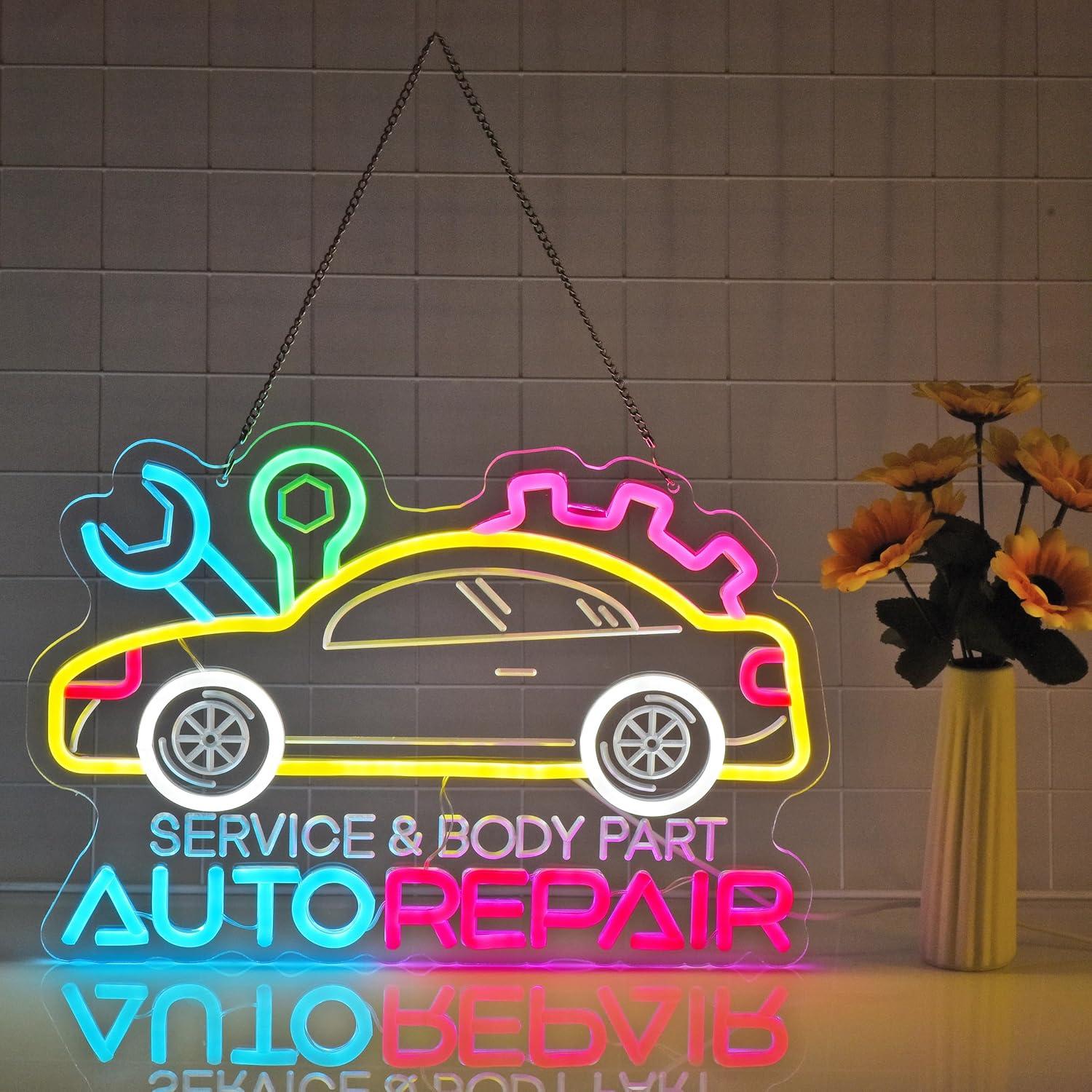 Auto Repair Neon Sign Neon Lig - مراجعة Home Decor Shop وسعره