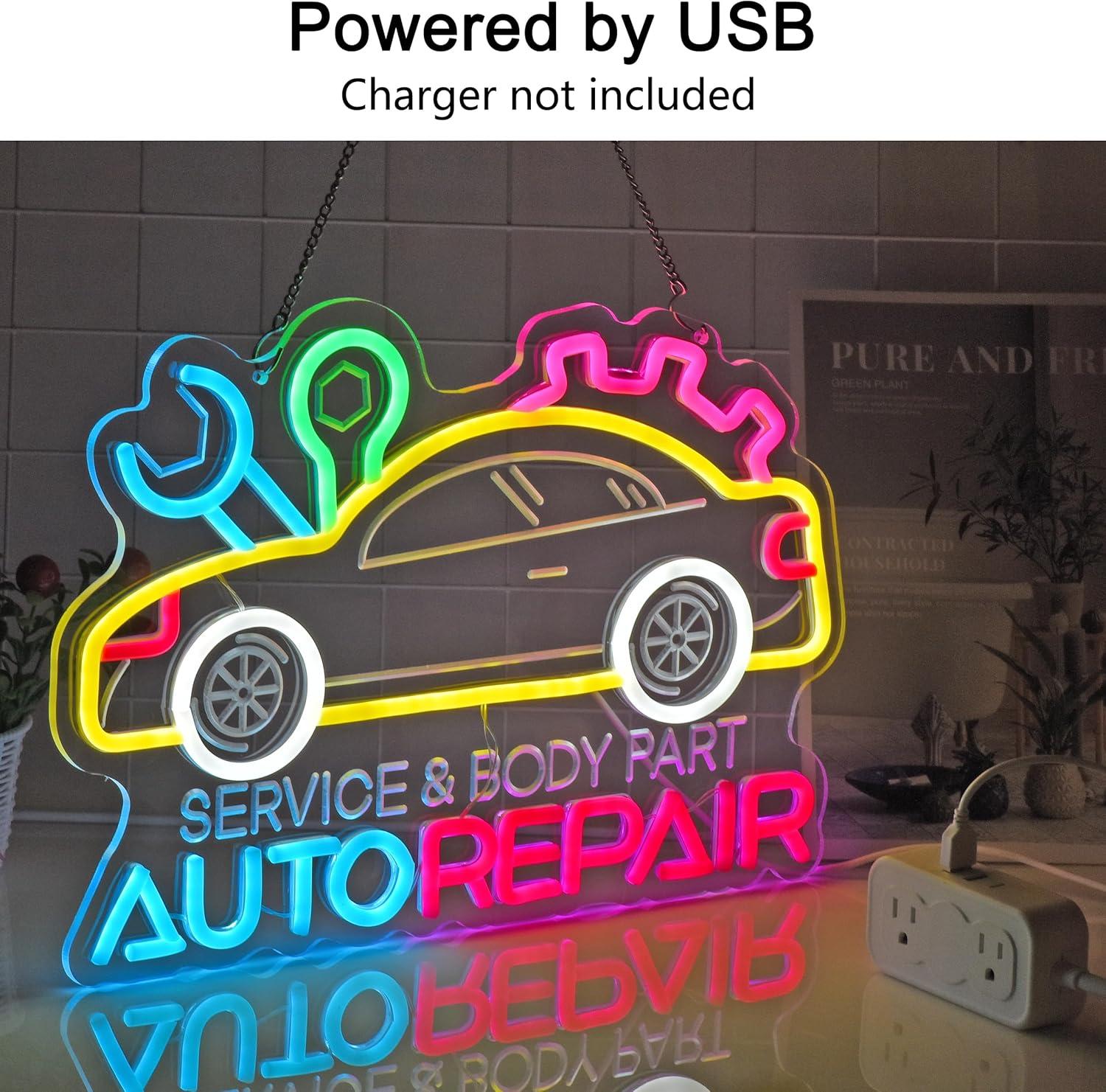 Auto Repair Neon Sign Neon Lig - مراجعة Home Decor Shop وسعره