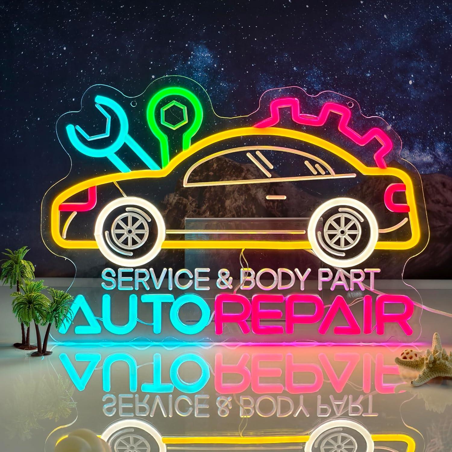 Auto Repair Neon Sign Neon Lig - مراجعة Home Decor Shop وسعره