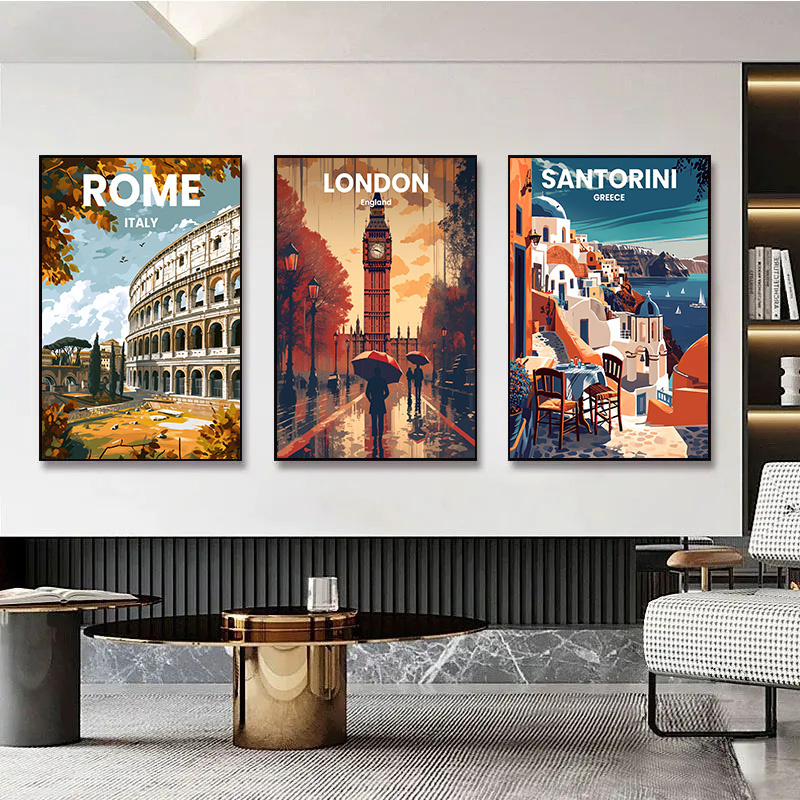 Modern Travel Cities Santorini - مراجعة Home Decor Dubai وسعره
