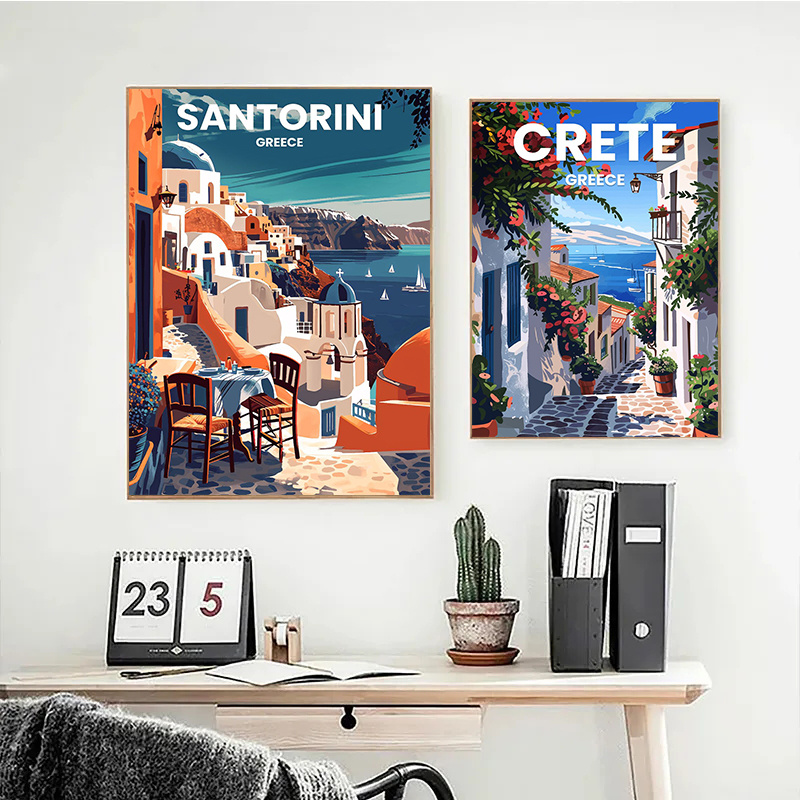 Modern Travel Cities Santorini - مراجعة Home Decor Dubai وسعره