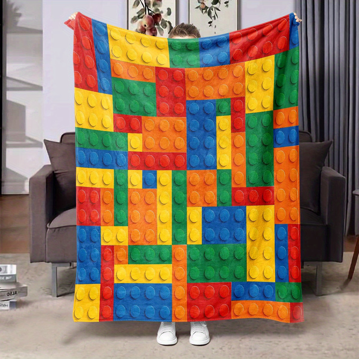 Neutral Tone Flannel Blanket - - مراجعة Neutral Throw Blanket وسعره