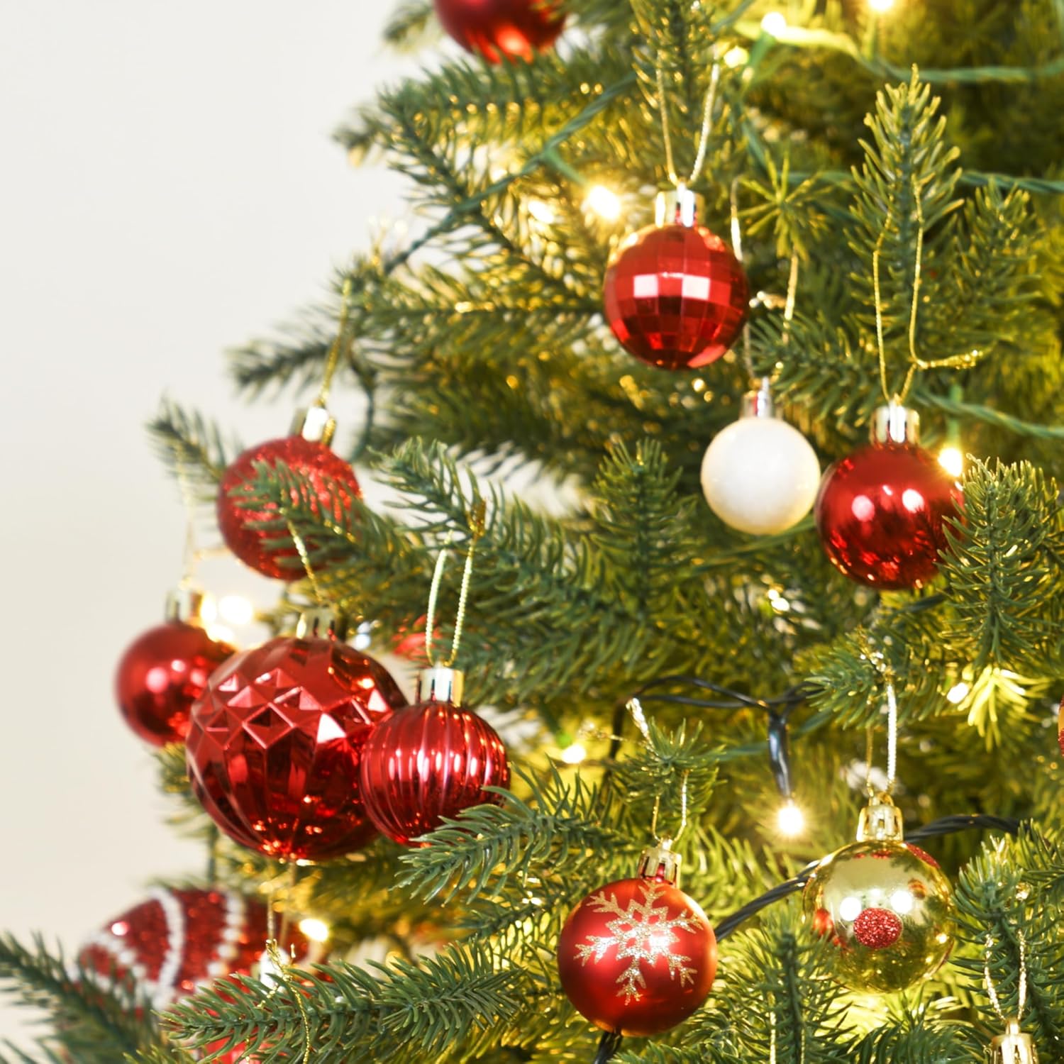 24PCS Shatterproof Christmas B - مراجعة Home Decor Xmas Tree وسعره