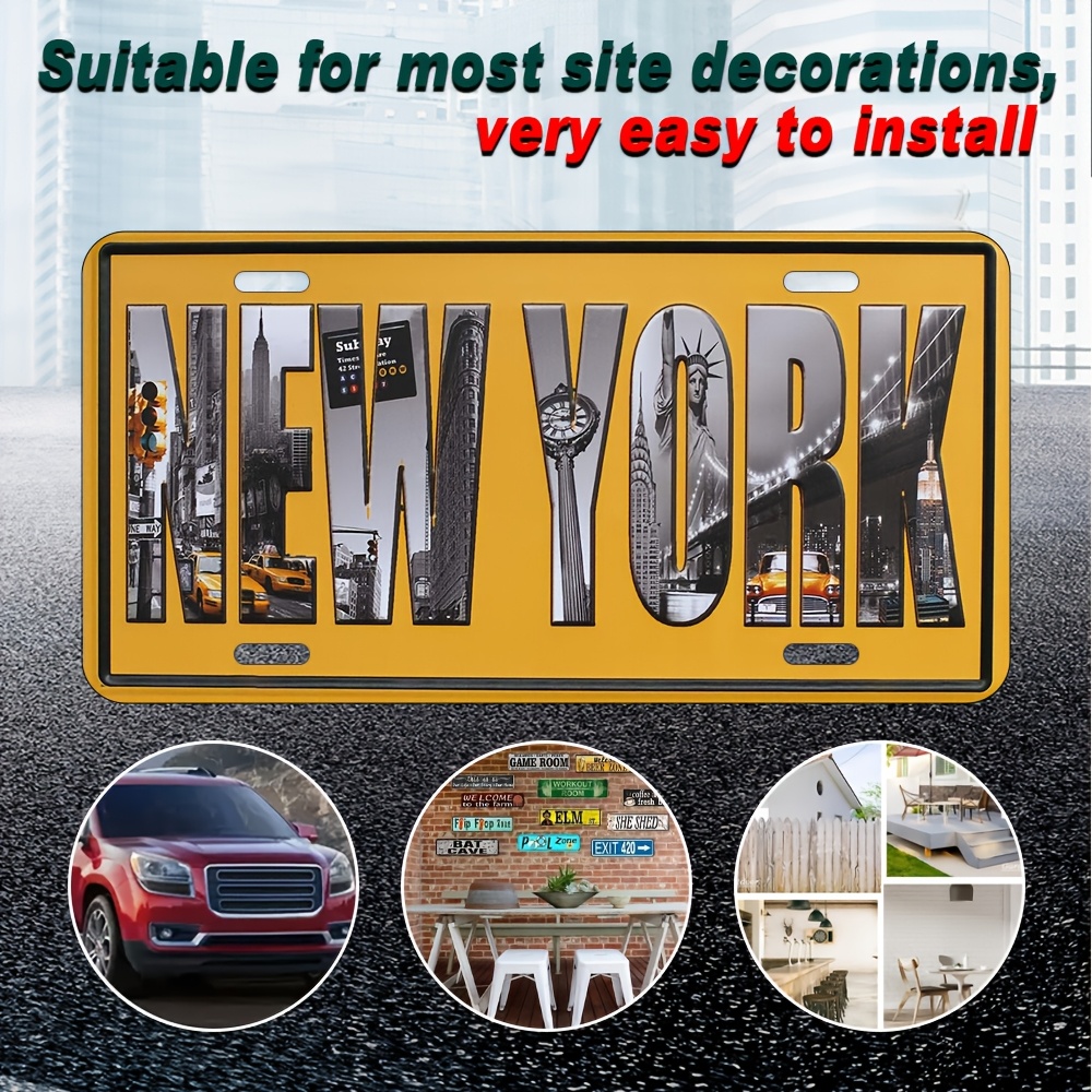 Aluminum New York Vintage Wall - مراجعة Home Decor New York وسعره