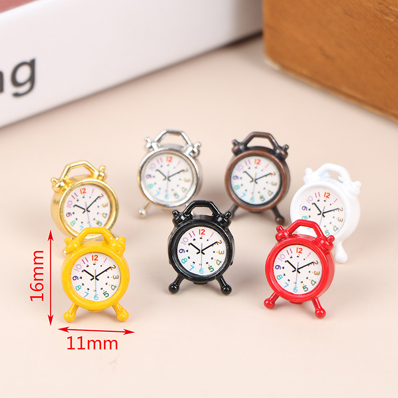 1PC 1:12 Scale Alarm Clock Dol - مراجعة Home Decor Deals وسعره