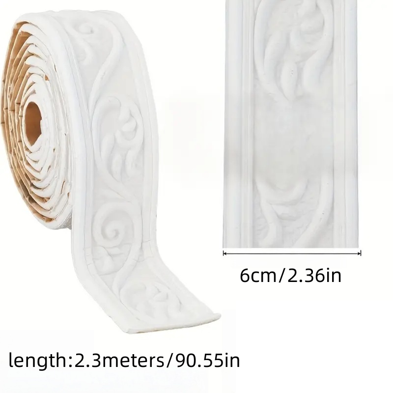 1Pc 230x6cm Fashion Self Adhes - مراجعة Home Decor Wall Molding وسعره