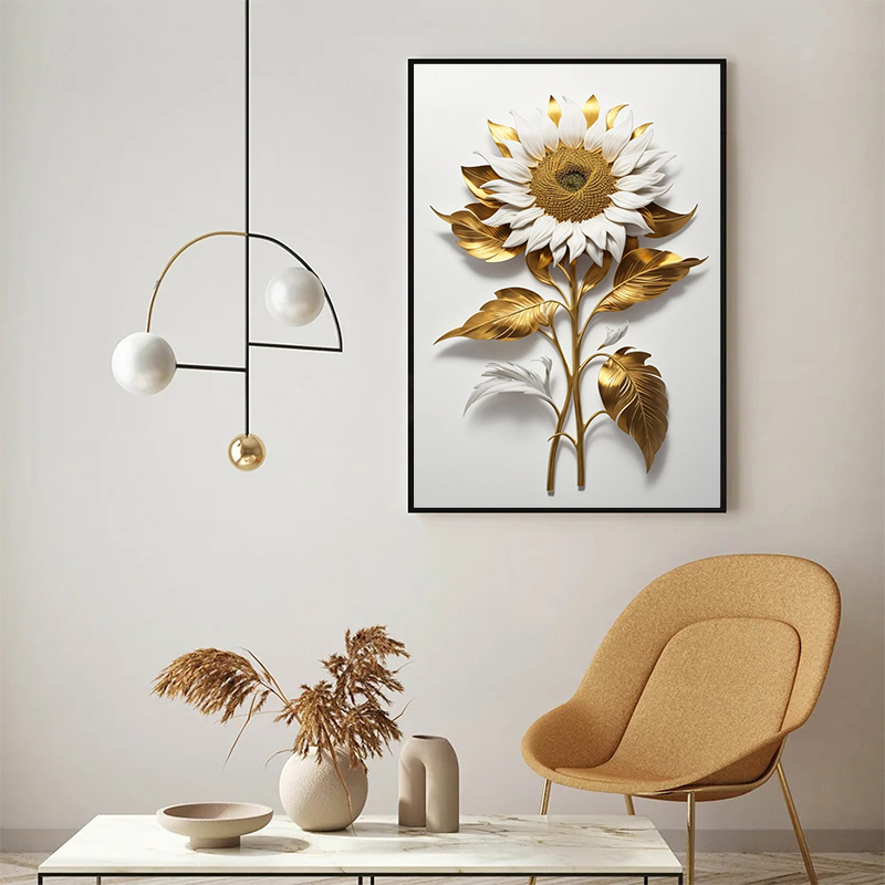 Sunflower Canvas Painting Flor - مراجعة Home Decor Deals وسعره