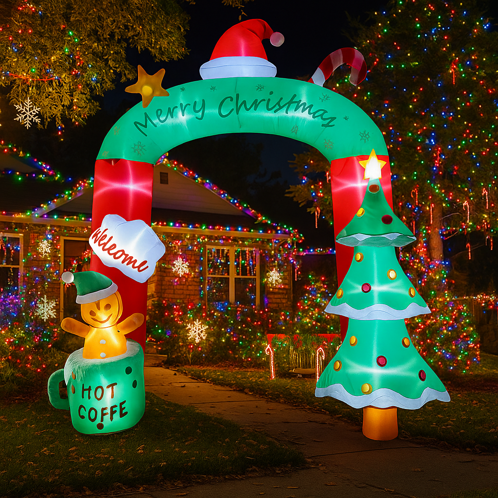 2.7M/8.8FT Inflatable Christma - مراجعة Home Decor Xmas Tree وسعره
