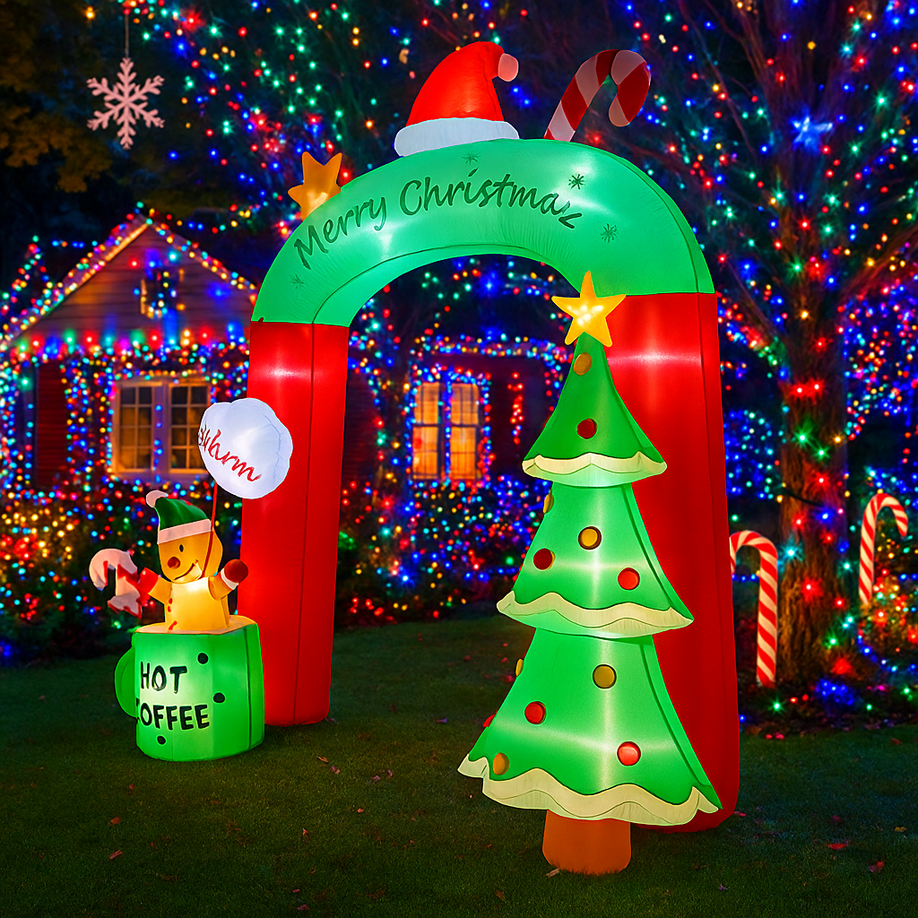 2.7M/8.8FT Inflatable Christma - مراجعة Home Decor Xmas Tree وسعره
