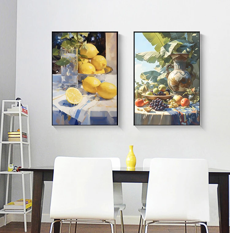 Vintage Kitchen Fruits Still L - مراجعة Watercolor Poster Print وسعره