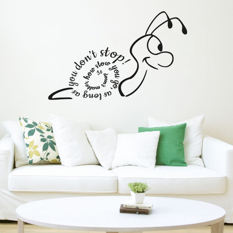 Creative Snail Wall Sticker It - مراجعة Home Decor How To وسعره