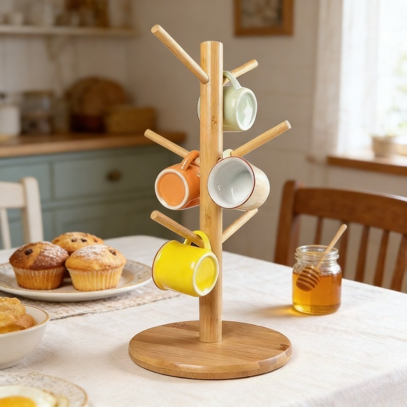 6-Hook Coffee Mug Tree Holder  - مراجعة Home Decor Organizer وسعره