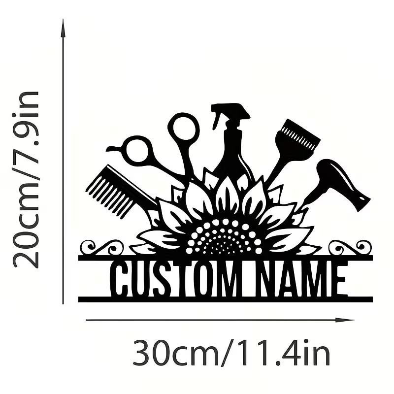 Custom Hair Stylist metal Name - مراجعة Home Decor Shop وسعره