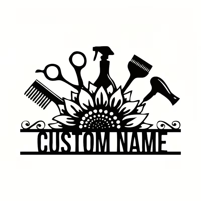 Custom Hair Stylist metal Name - مراجعة Home Decor Shop وسعره