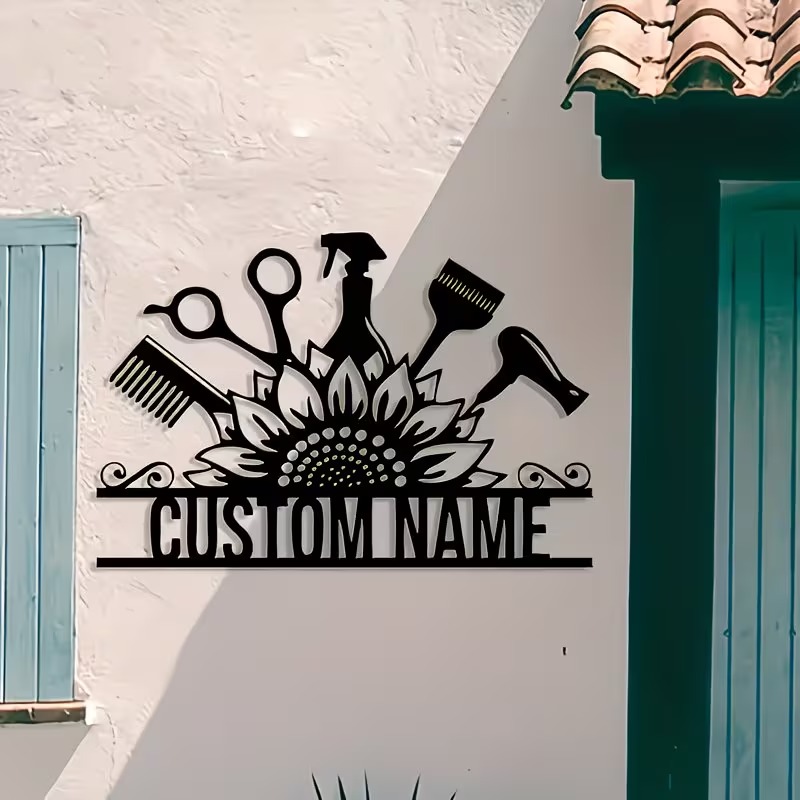 Custom Hair Stylist metal Name - مراجعة Home Decor Shop وسعره