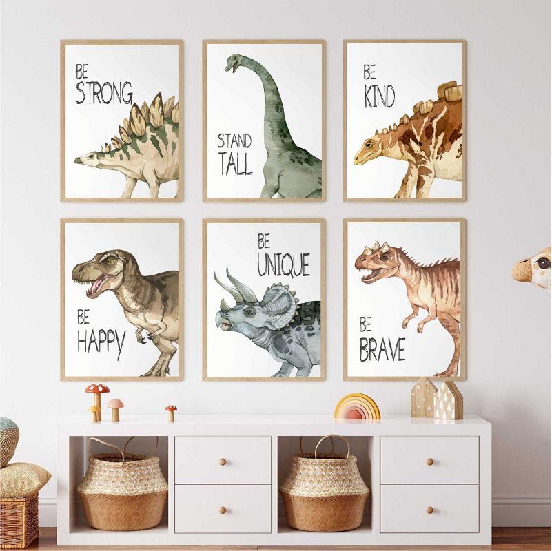 Watercolor Dinosaur Poster Nur - مراجعة Watercolor Poster Print وسعره