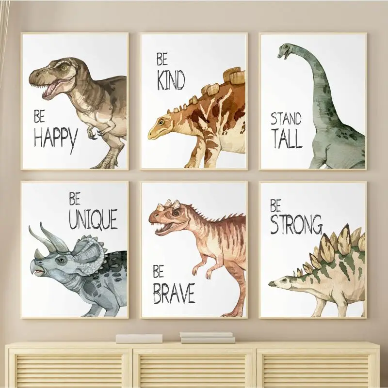 Watercolor Dinosaur Poster Nur - مراجعة Watercolor Poster Print وسعره
