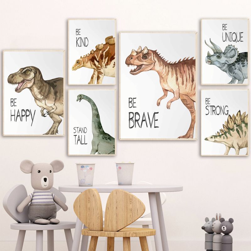 Watercolor Dinosaur Poster Nur - مراجعة Watercolor Poster Print وسعره