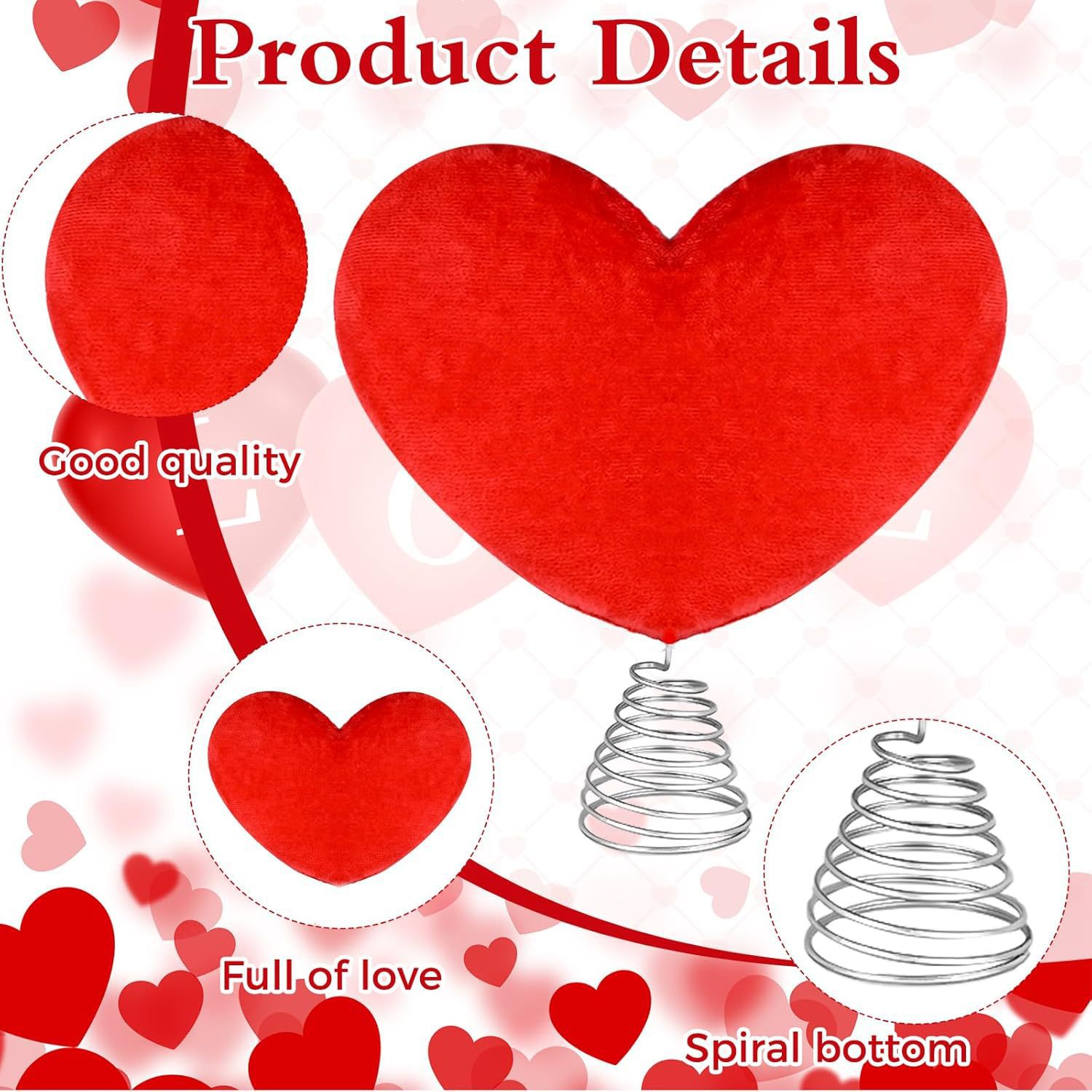 17pcs Valentine Tree Topper Lo - مراجعة Home Decor Xmas Tree وسعره