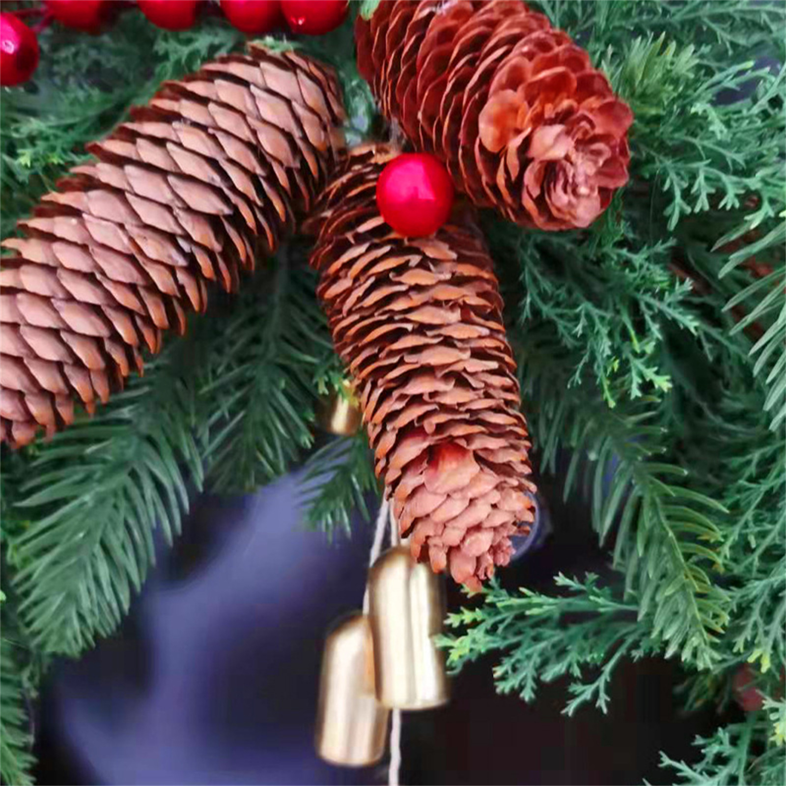 Rustic Christmas Wreath Artifi - مراجعة Home Decor Xmas Tree وسعره