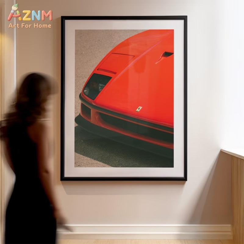 AZNM Ferrari F40 Classic Super - مراجعة Watercolor Poster Print وسعره