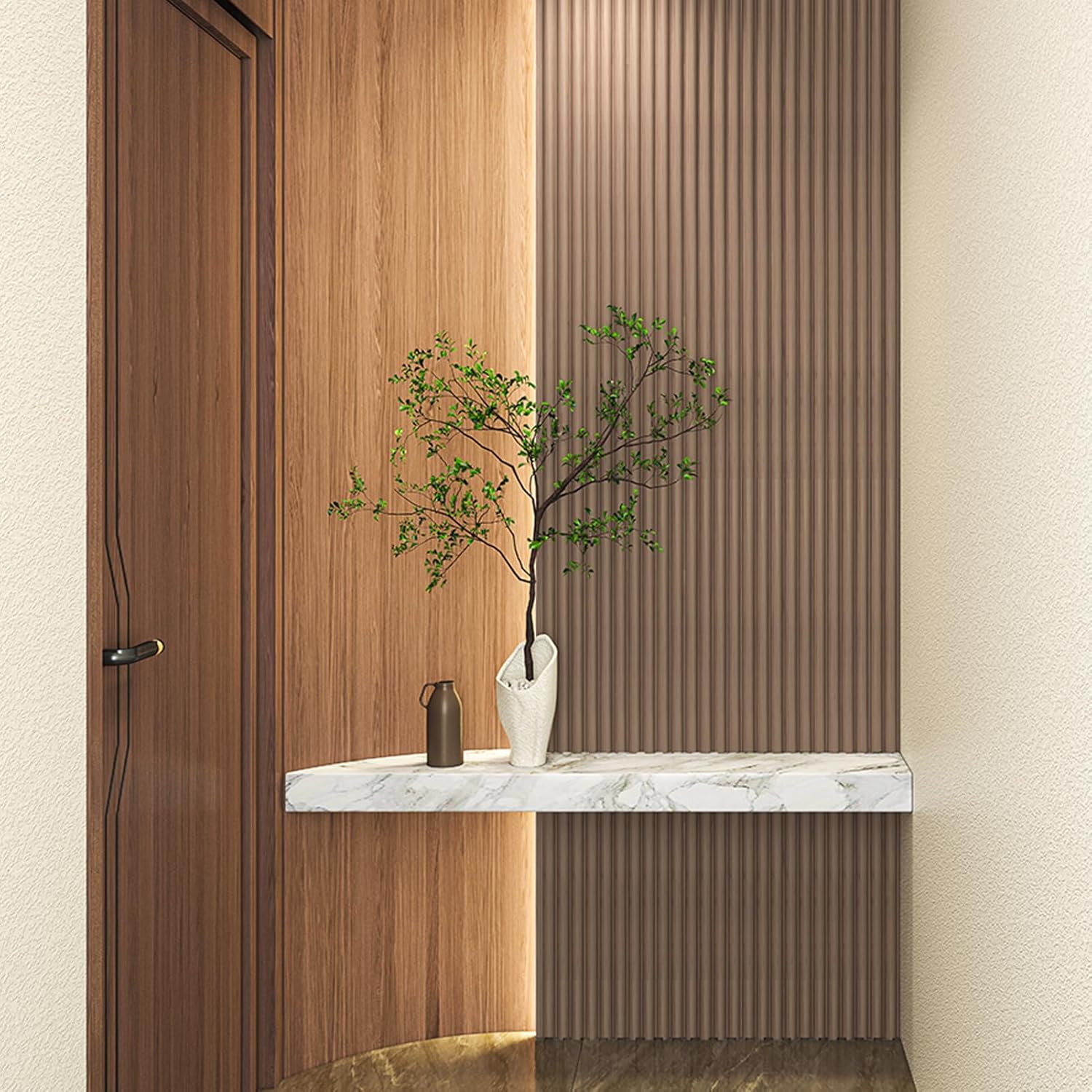 Fluted Wood Wall Panel 108x5.7 - مراجعة Home Decor Wall Molding وسعره