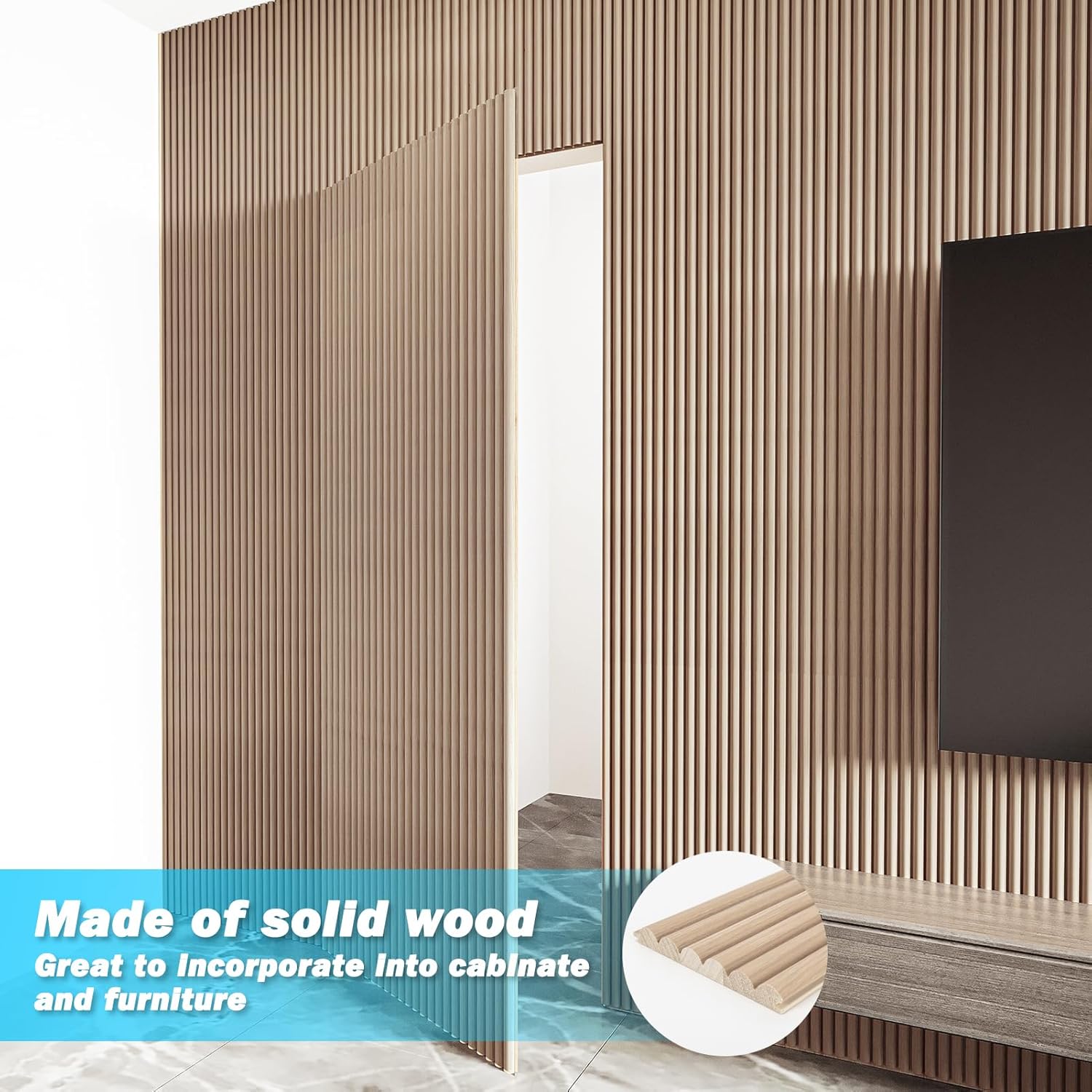 Fluted Wood Wall Panel 108x5.7 - مراجعة Home Decor Wall Molding وسعره