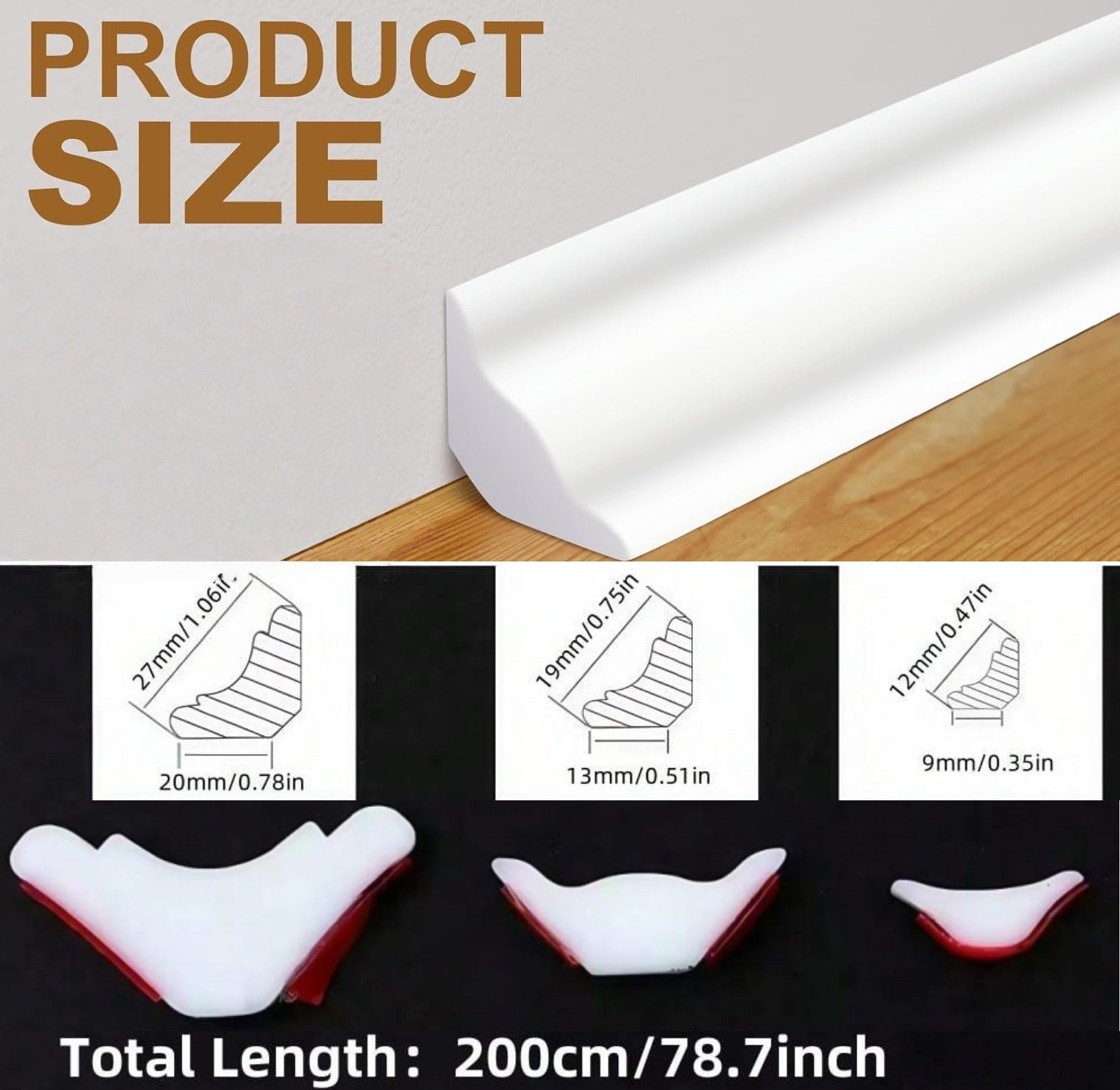1pc Self-Adhesive TPE Material - مراجعة Home Decor Wall Molding وسعره