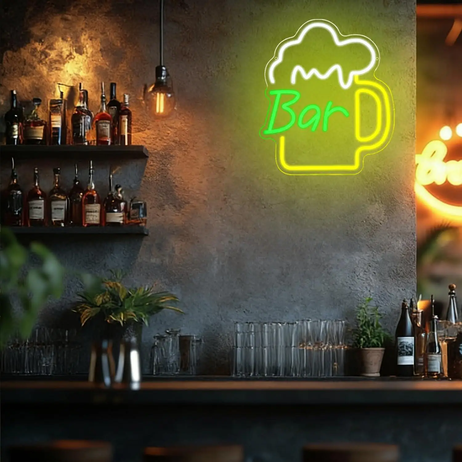 Beer Bar Neon Sign USB Dimmabl - مراجعة Home Decor Shop وسعره