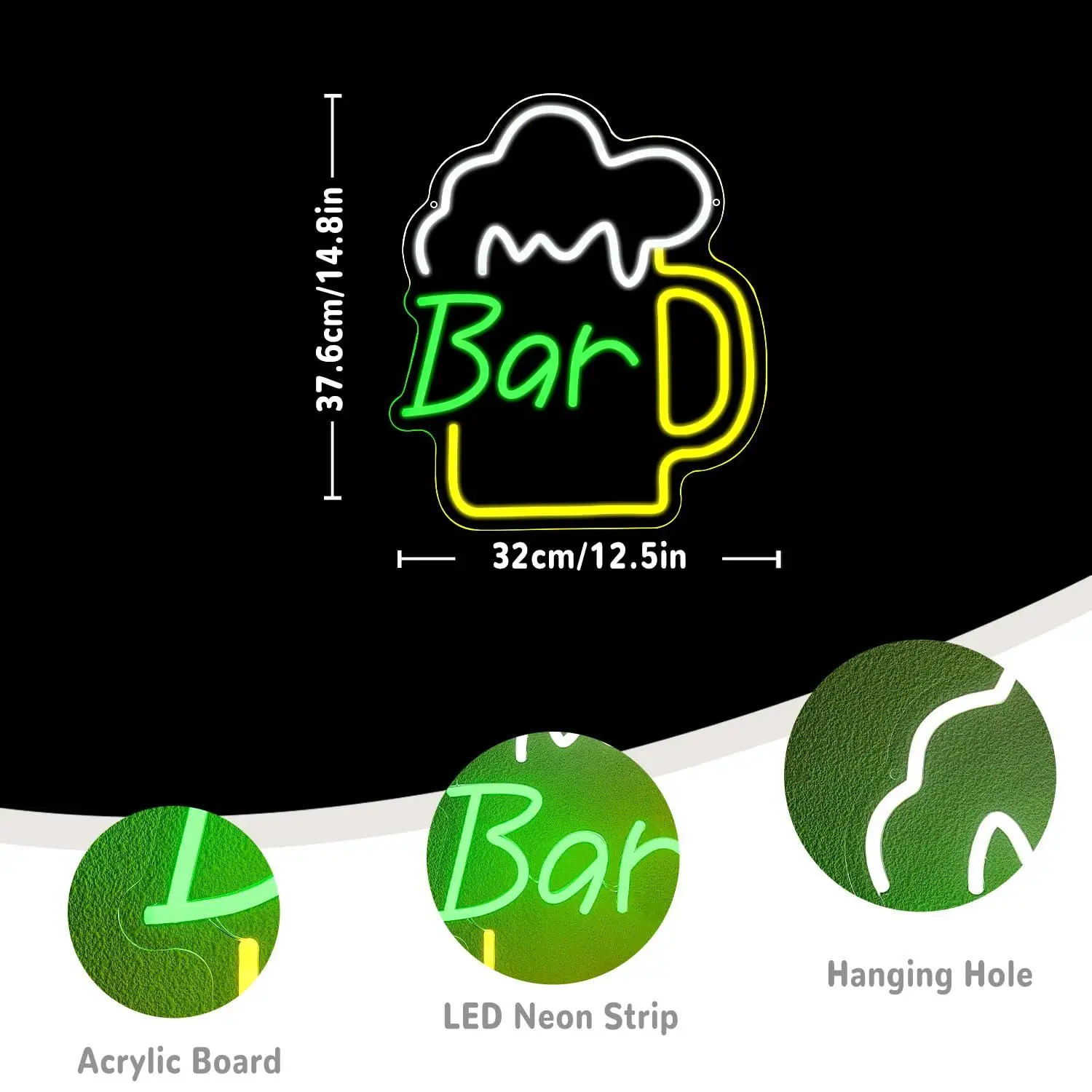 Beer Bar Neon Sign USB Dimmabl - مراجعة Home Decor Shop وسعره