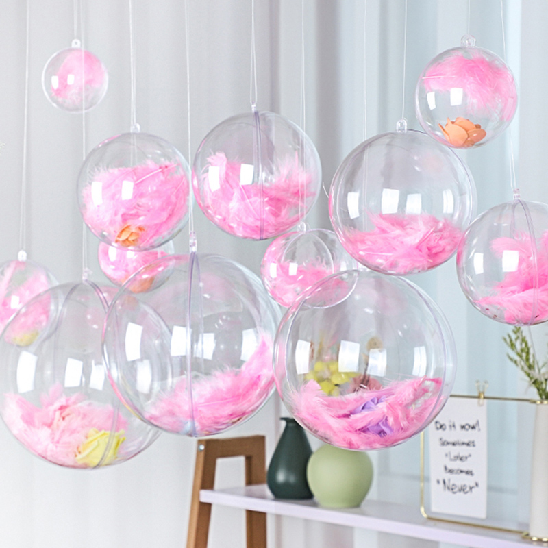 5-10CM Christmas Transparent B - مراجعة Home Decor Xmas Tree وسعره