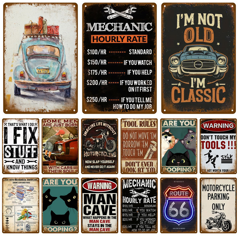 Vintage Metal Plate Tin Sign P - مراجعة Home Decor Deals وسعره