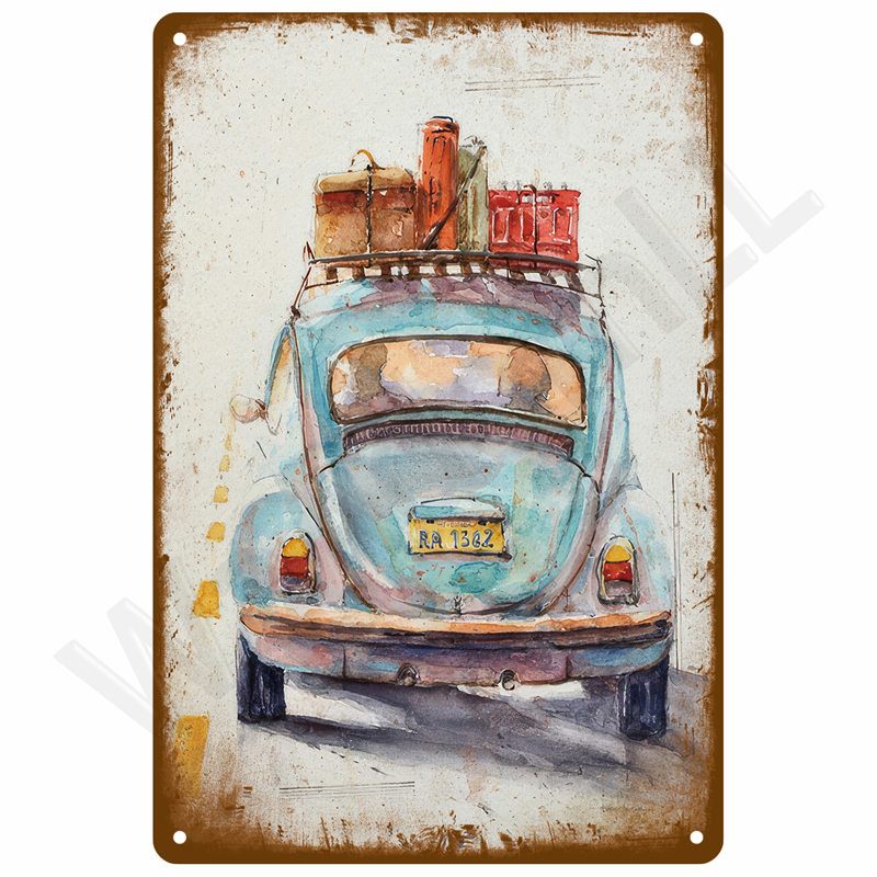 Vintage Metal Plate Tin Sign P - مراجعة Home Decor Deals وسعره