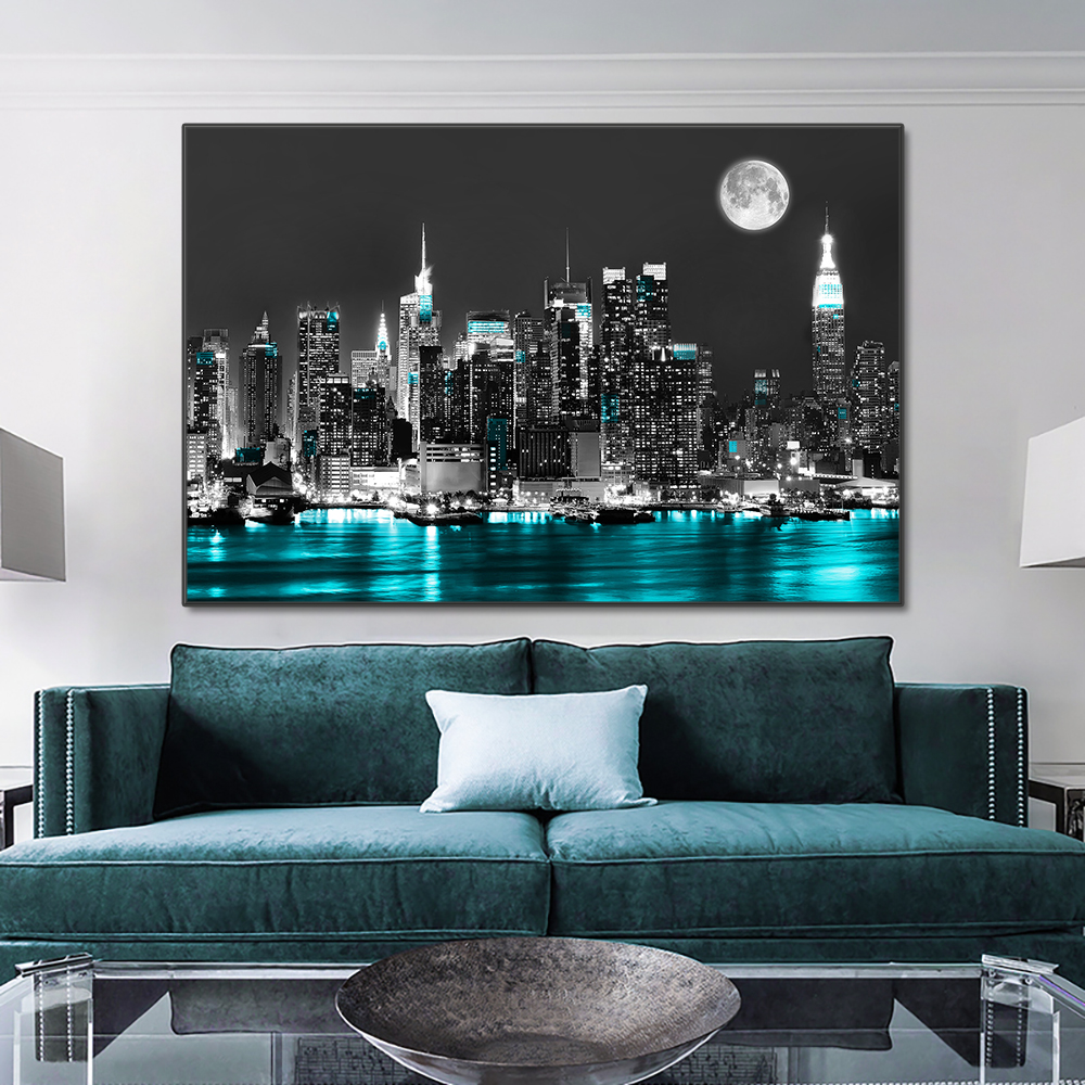 New York Urban Skyline Landsca - مراجعة Home Decor New York وسعره