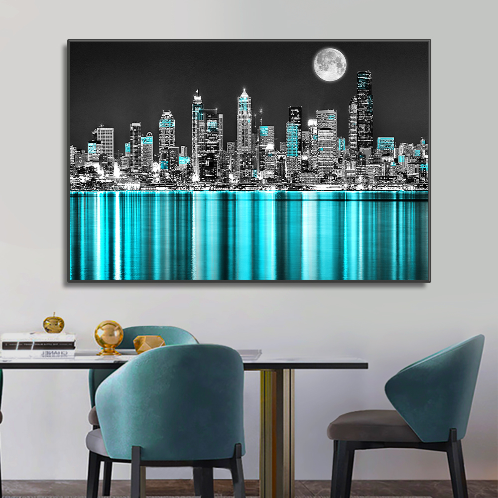 New York Urban Skyline Landsca - مراجعة Home Decor New York وسعره