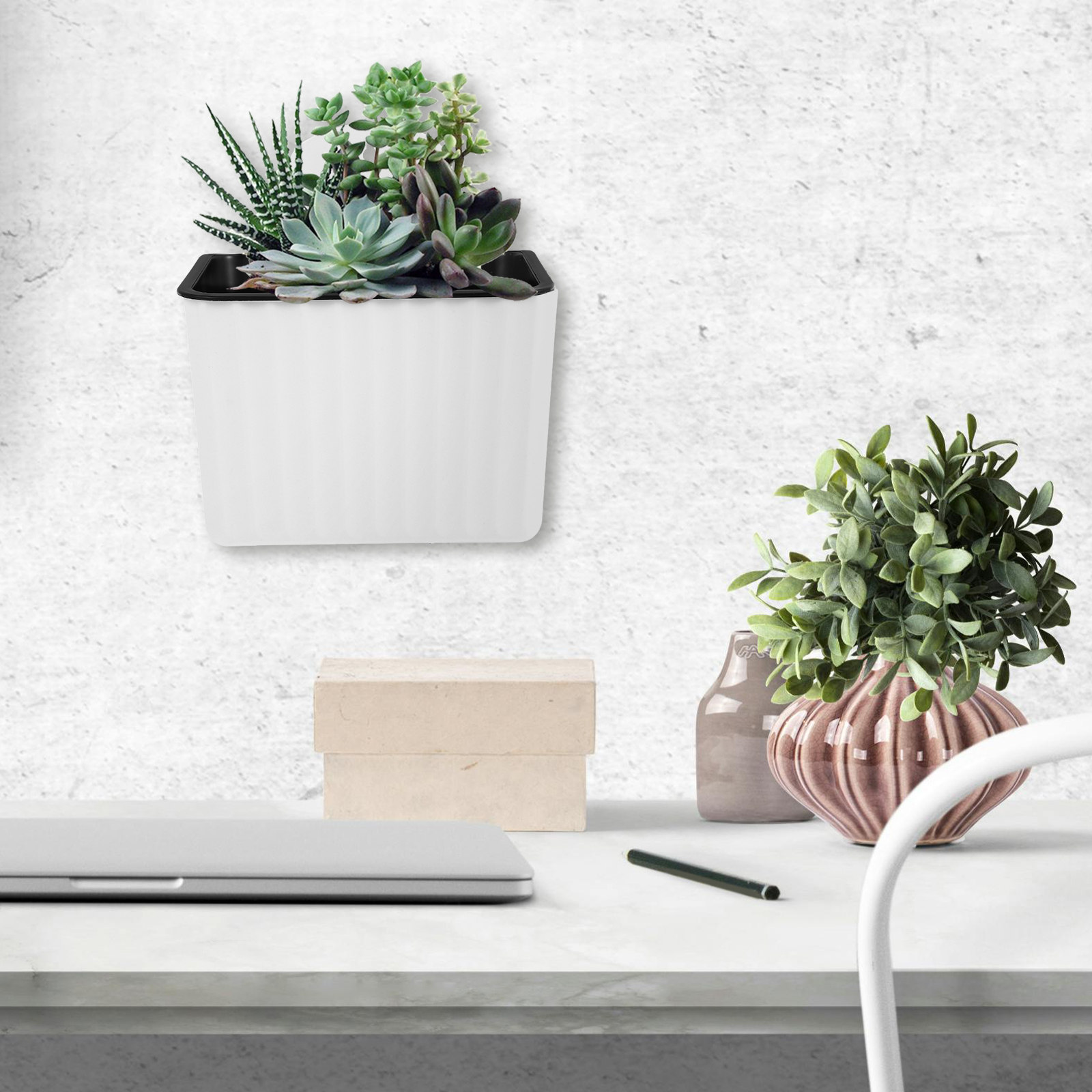 2Pcs Wall Mount Flower Pots Se - مراجعة Succulent Planter Pot وسعره